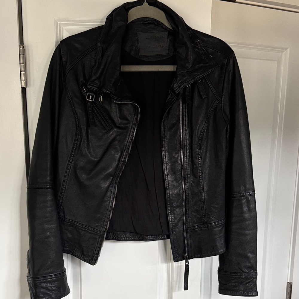All Saints Black Leather Jacket